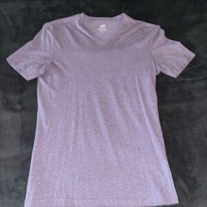 Men’s V-neck T-shirt slim fit, Heather purple